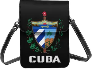 Coat of Arms of Dominican Republic Flag Emblem Small Crossbody Purse Cell Phone Bag for Women