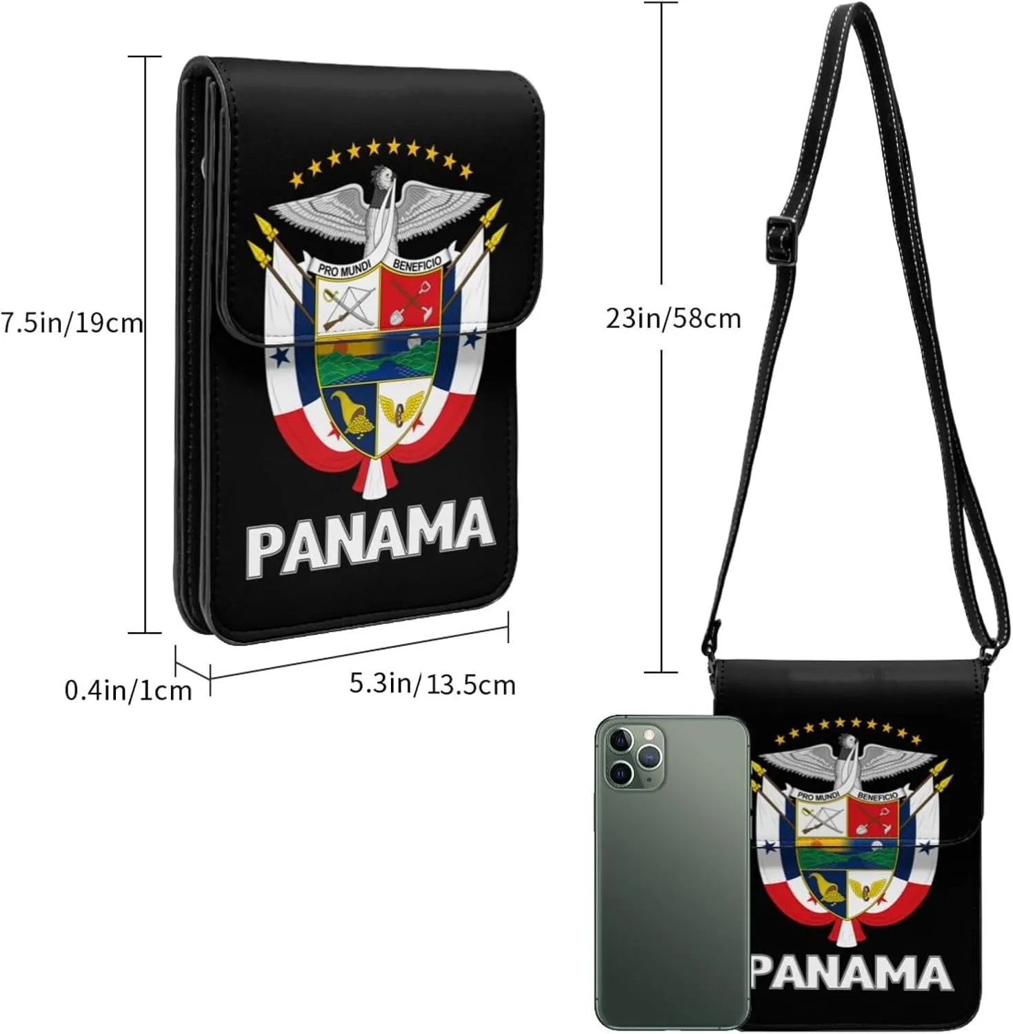 Coat of Arms of Portugal Flag Portuguese Emblem Small Crossbody Purse Cell Phone Bag for Women