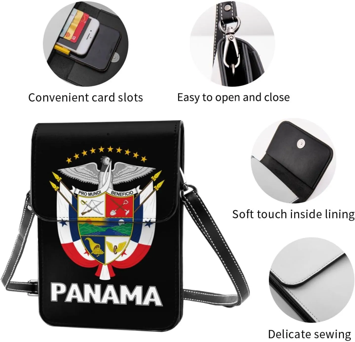 Coat of Arms of Portugal Flag Portuguese Emblem Small Crossbody Purse Cell Phone Bag for Women