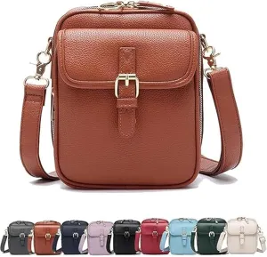 Collaborate Crossbody Leather Bag, Collaboraten1 Anti Theft Leather Bag, Mini Cell Phone Pouch with Card Slots