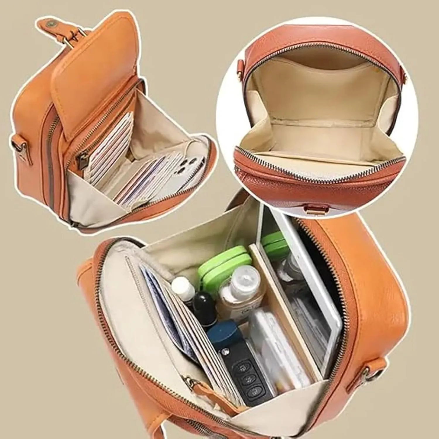 Collaboraten1 Crossbody Leather Bag for Women, RFID Anti-Theft Design, Come with Scratch-Resistant Key Pouch