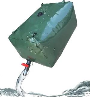 Collapsible Water Container, Portable PVC Water Storage Bag, Pressure-Resistant Car Transport Water Tank for Outdoor Emergency Water Use, Customizable (Color : Green, Size : 400L/1x0.8x0.5m)