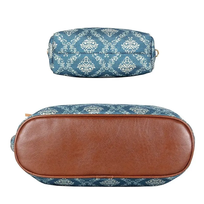 Combo: Percy Handbag & Isla Sling Bag - Durable, Stylish | Perfect Gift | 15L | Blue
