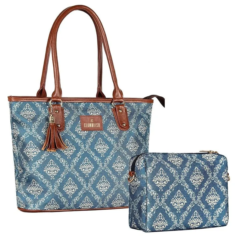 Combo: Percy Handbag & Isla Sling Bag - Durable, Stylish | Perfect Gift | 15L | Blue