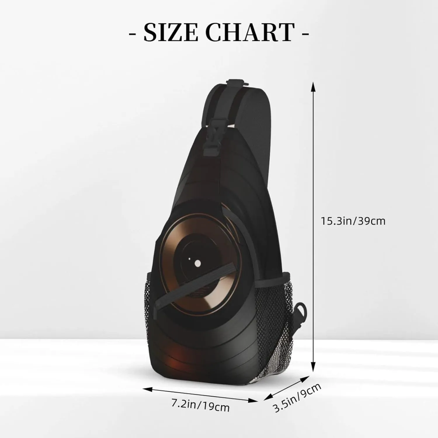 Compact Disc Outdoor Cross-body Shoulder Bag, Unisex Backpack For Women Men Young Hiking Travel