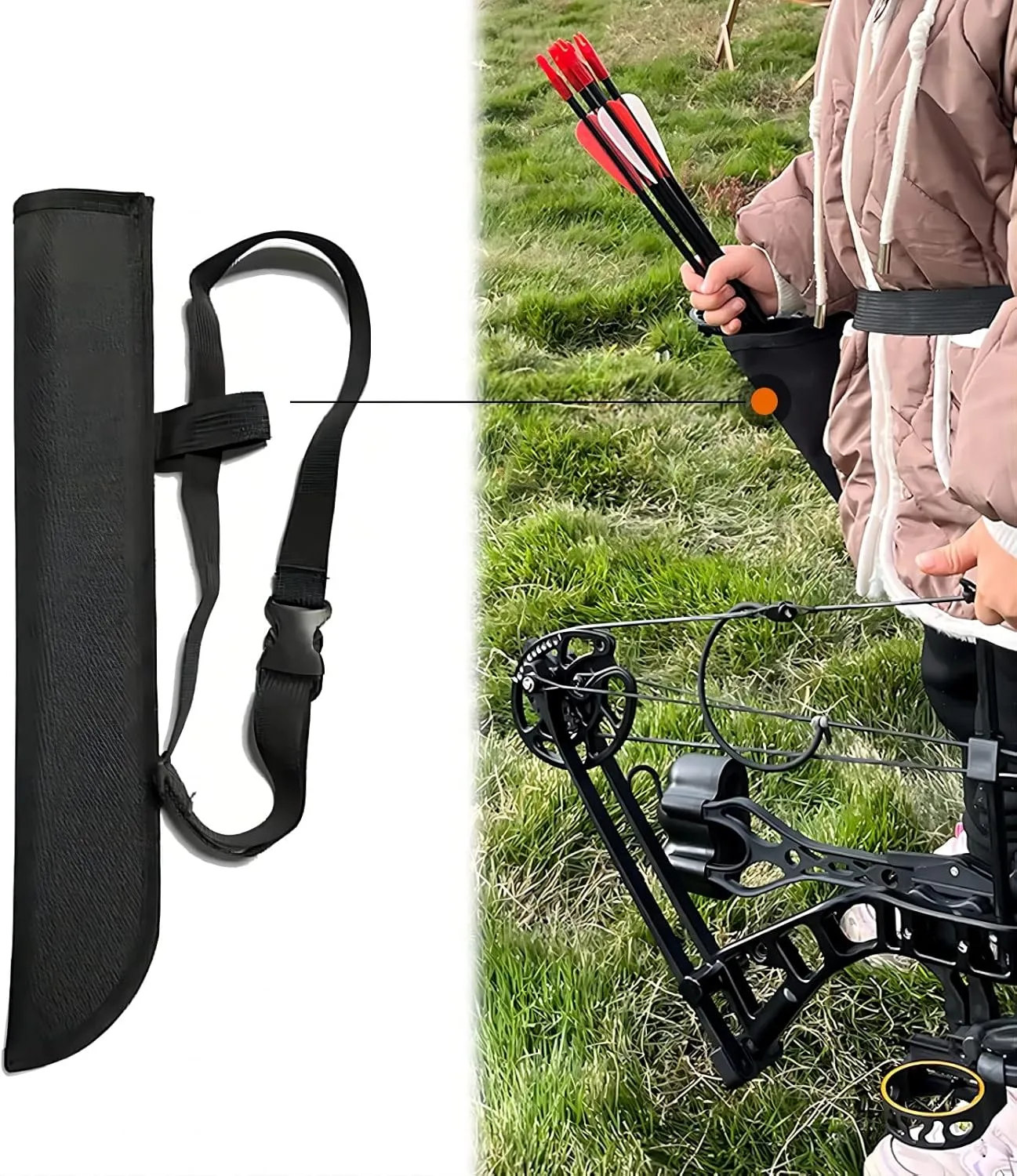 Compound Bow Set 10-40lbs for Pull Child Right Hand Lightweight Design Bow Adjustable 16"~28" Draw Length IBO 290fps New 2024 Professional Set for Youth&Kids