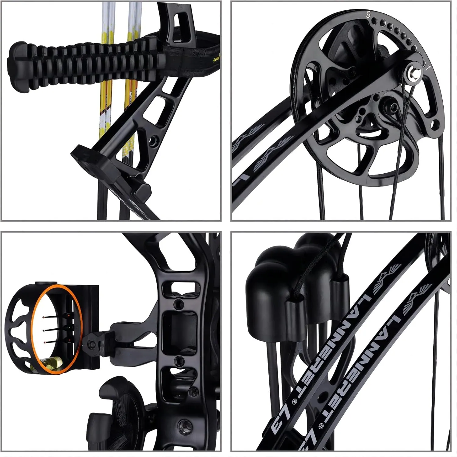 Compound Bow Set 10-40lbs for Pull Child Right Hand Lightweight Design Bow Adjustable 16"~28" Draw Length IBO 290fps New 2024 Professional Set for Youth&Kids