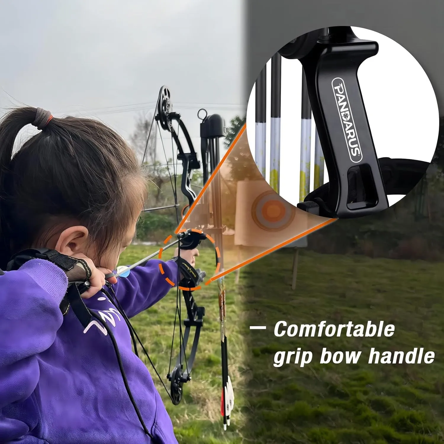 Compound Bow Set 10-40lbs for Pull Child Right Hand Lightweight Design Bow Adjustable 16"~28" Draw Length IBO 290fps New 2024 Professional Set for Youth&Kids