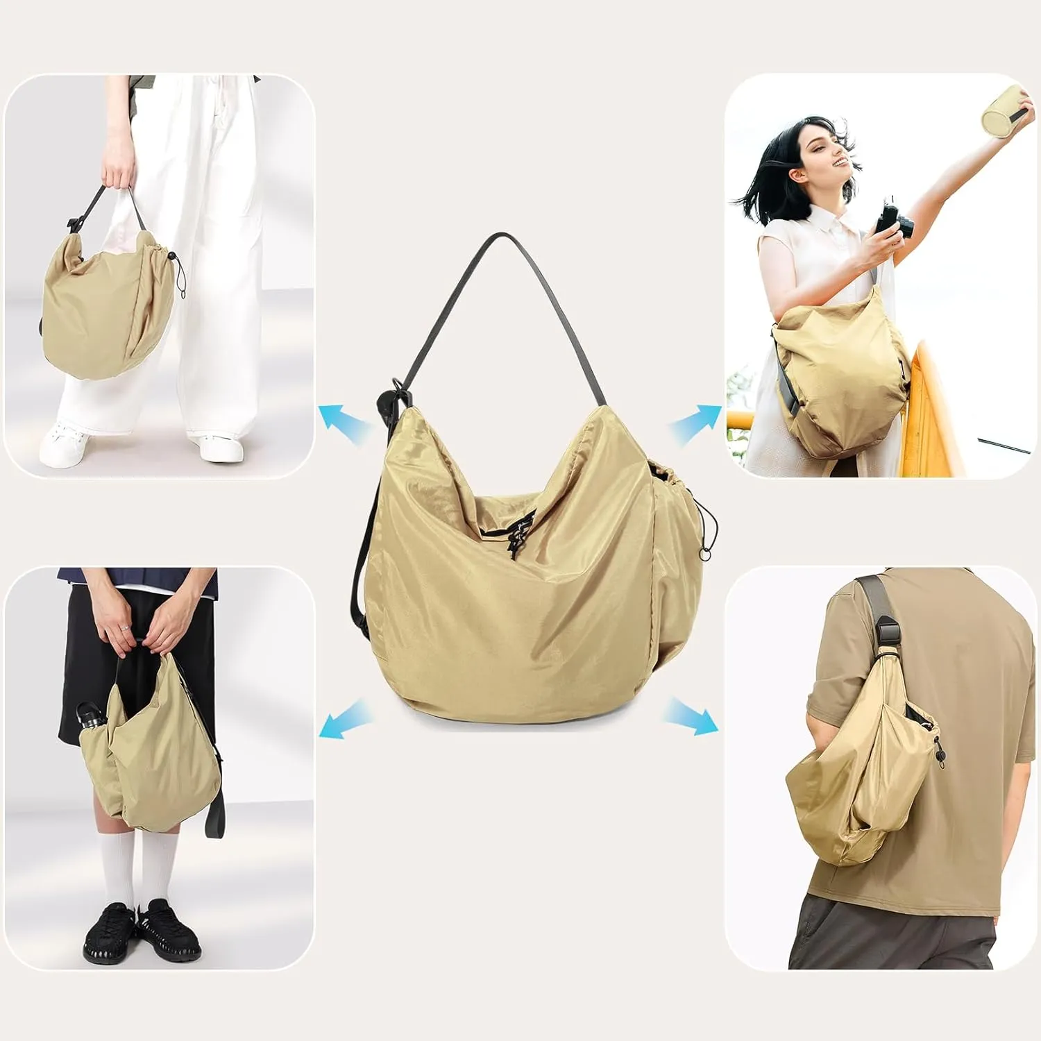 CONTAIL 18L Daily Shoulder Bag,Casual Tote Handbag,Waterproof Crossbody Bag with Removable Insulated Beverage Holder