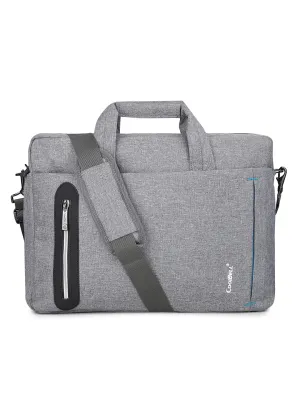 CoolBELL Laptop Messenger Bag - Lightweight, Solid Fabric | 15.6 inch | Grey