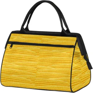 Corncob Pattern Funny Weekender Bags for Women 25L Small Travel Duffel Bag Teen Girl Overnight Tote Bags Water Resistnat Gym Duffle Carry On Bag