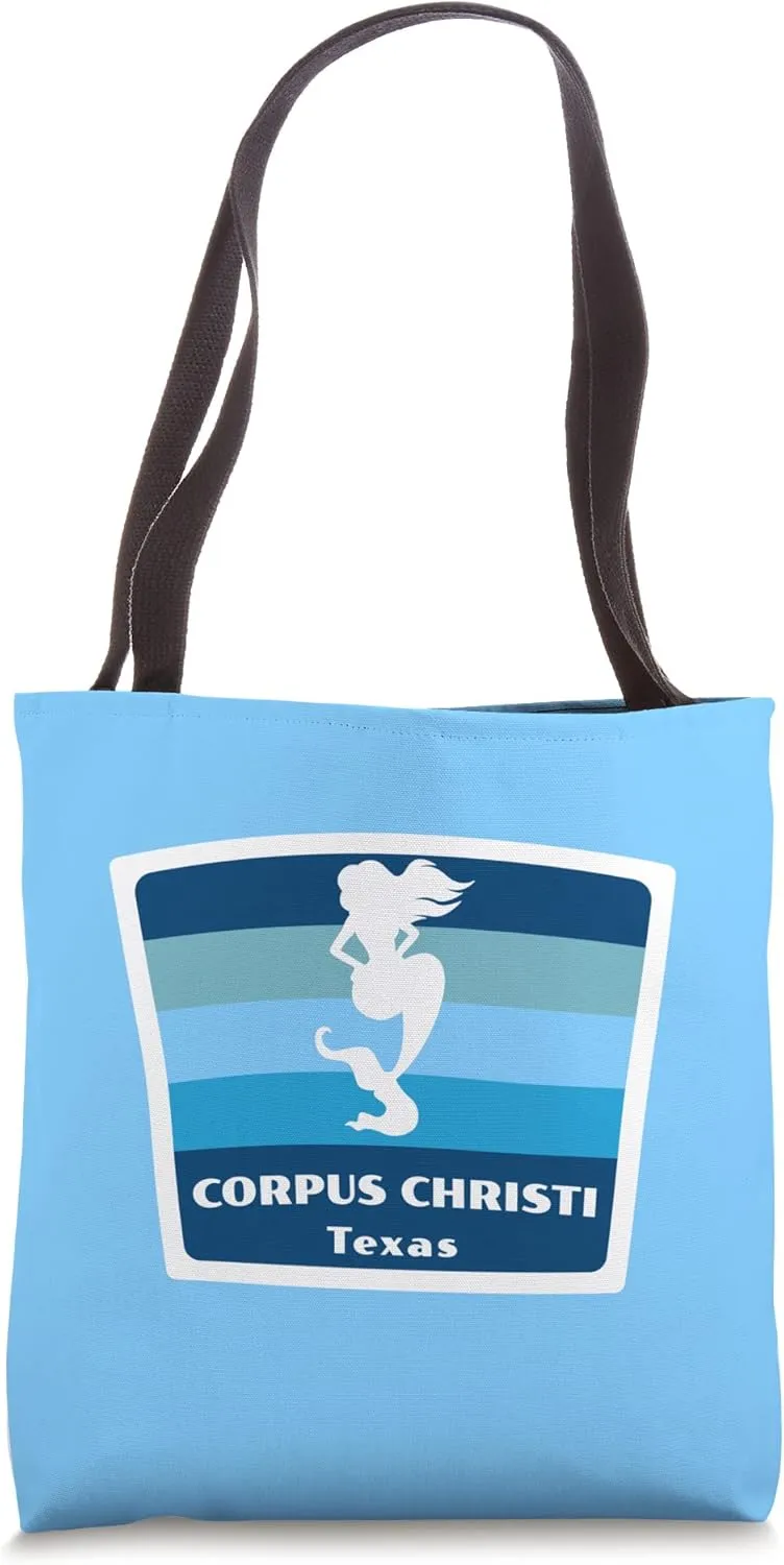 Corpus Christi Texas TX Beach Mermaid Vacation Souvenir Tote Bag