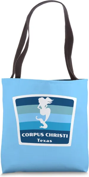 Corpus Christi Texas TX Beach Mermaid Vacation Souvenir Tote Bag
