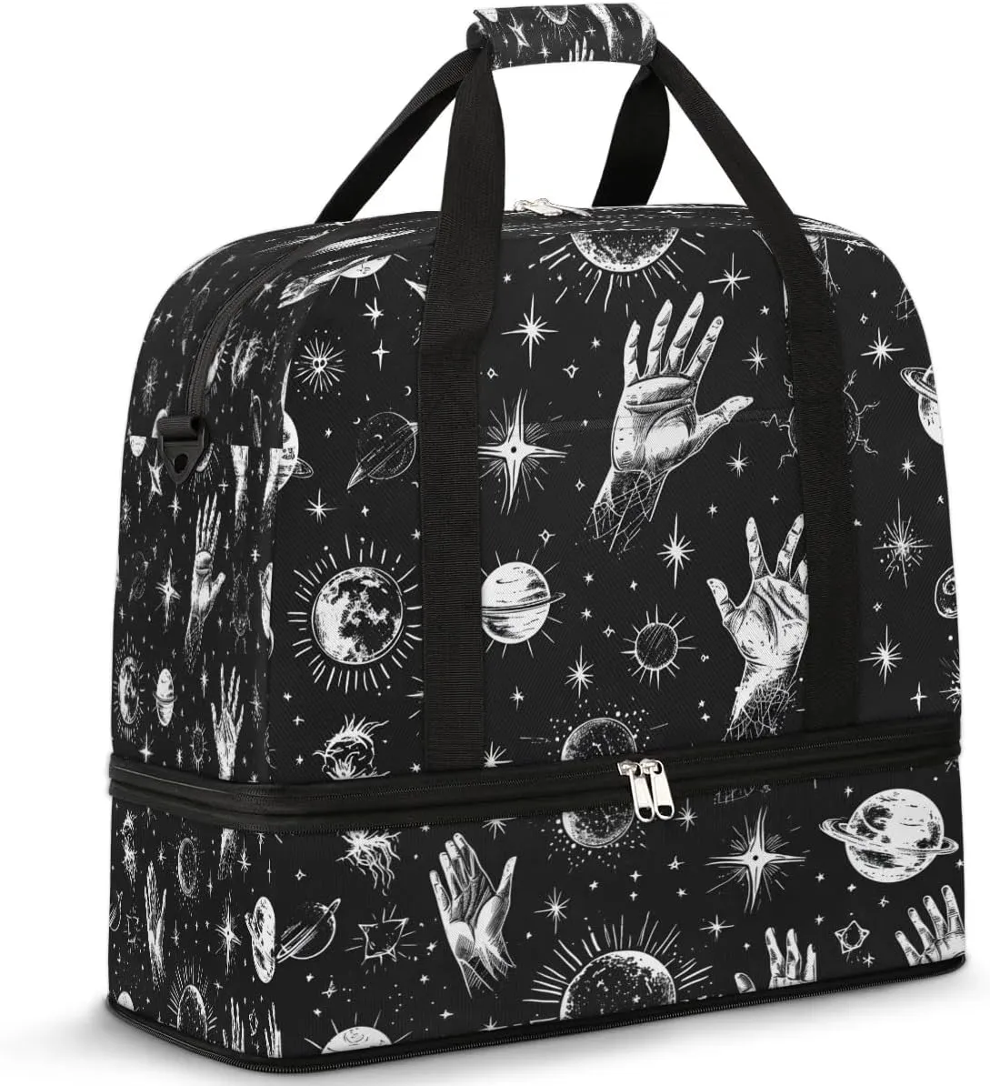 Cosmic Reach Travel Duffel Bag, Travel Essentials, Gym Bag for Women, Weekender Overnight Bag With Shoes Compartment, Carry On Bags for Airplanes