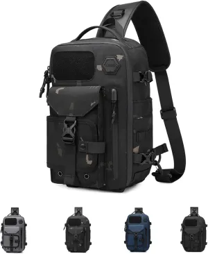 Cosmos Explorer Sling Bag, Dustproof and Waterproof Travel Sling Bag for Men, Equipped with Belt Buckle