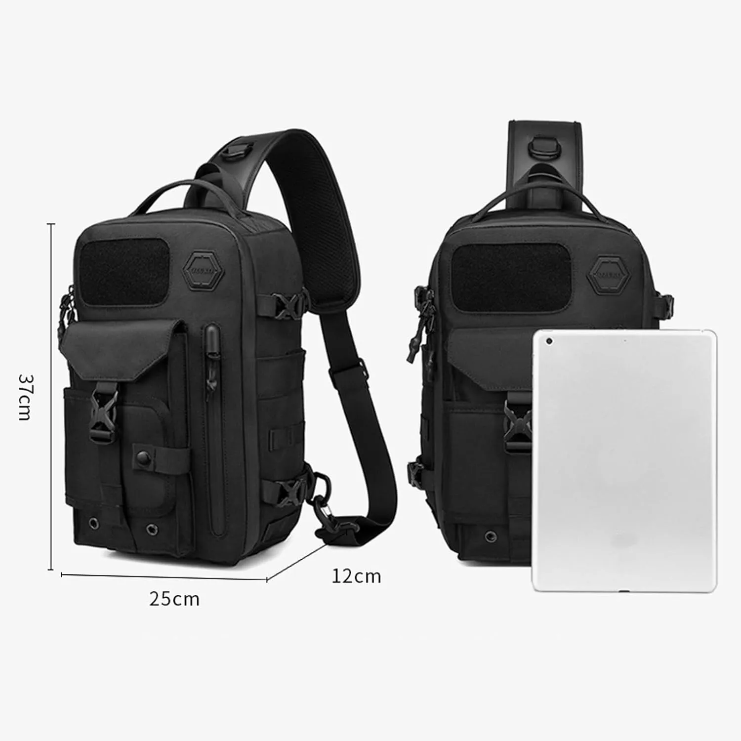 Cosmos Explorer Sling Bag, Dustproof and Waterproof Travel Sling Bag for Men, Equipped with Belt Buckle