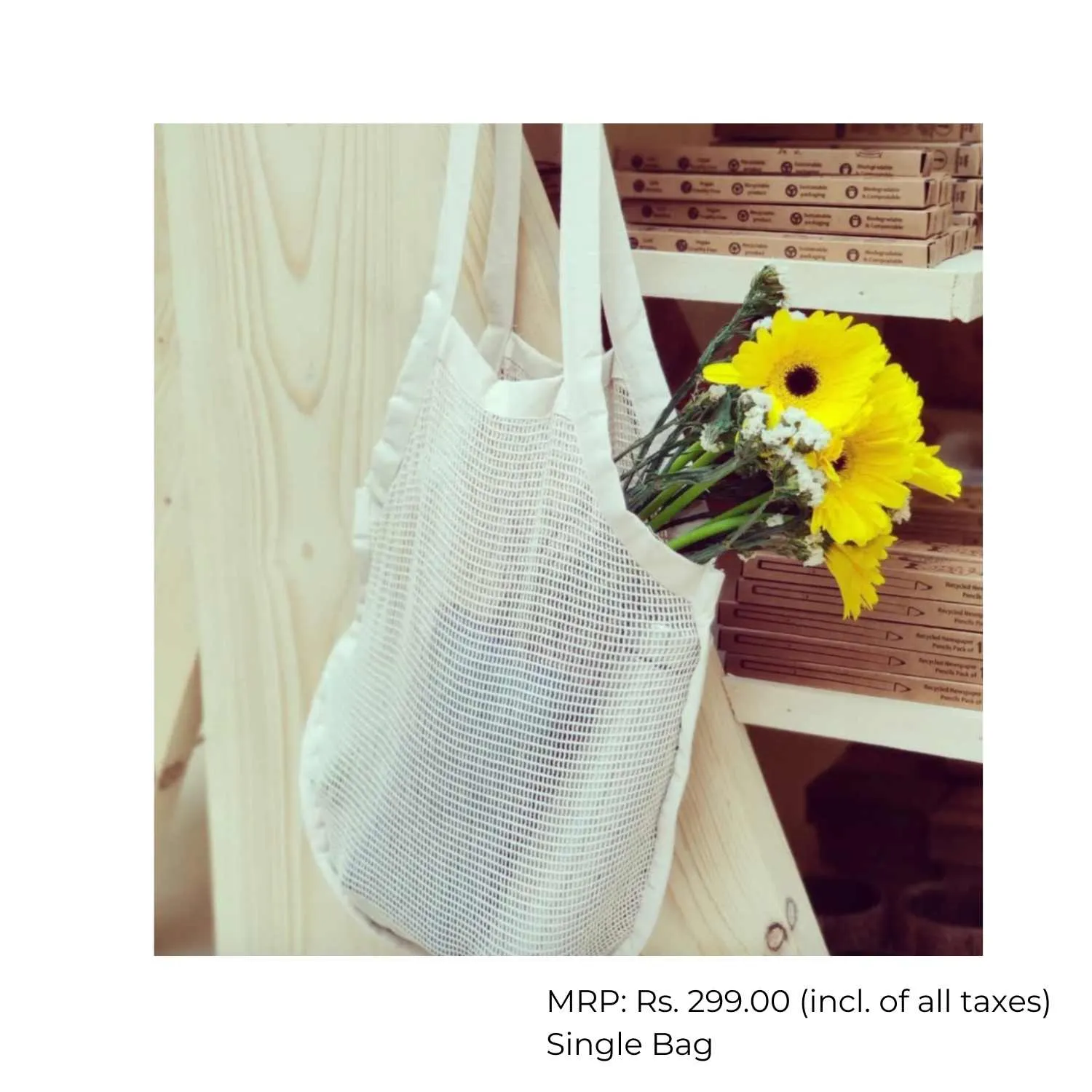 Cotton Mesh Shopping Bag | Stylish & Functional Foldable Tote Bag