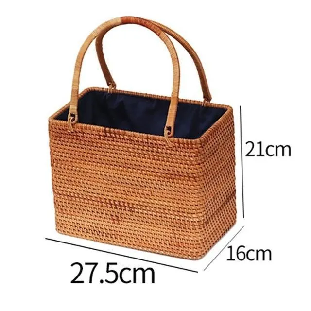 Courteous staff Crossbody Circular Bags Bohemian Rattan Custom-built Woven Bags Handmade Beach