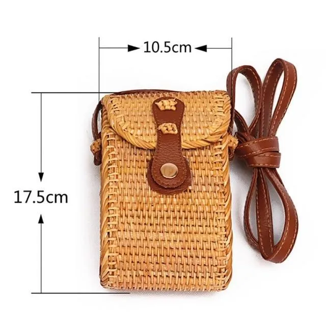 Courteous staff Crossbody Circular Bags Bohemian Rattan Custom-built Woven Bags Handmade Beach