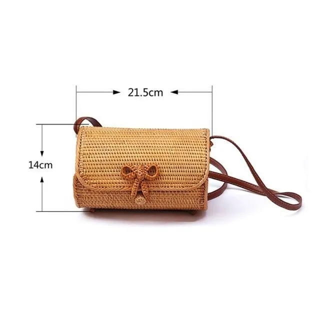Courteous staff Crossbody Circular Bags Bohemian Rattan Custom-built Woven Bags Handmade Beach