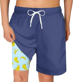 Cozople Boys Swim Trunks Quick Dry Bathing Suits Compression Liner Swim Shorts Swimwear 7-20 Years