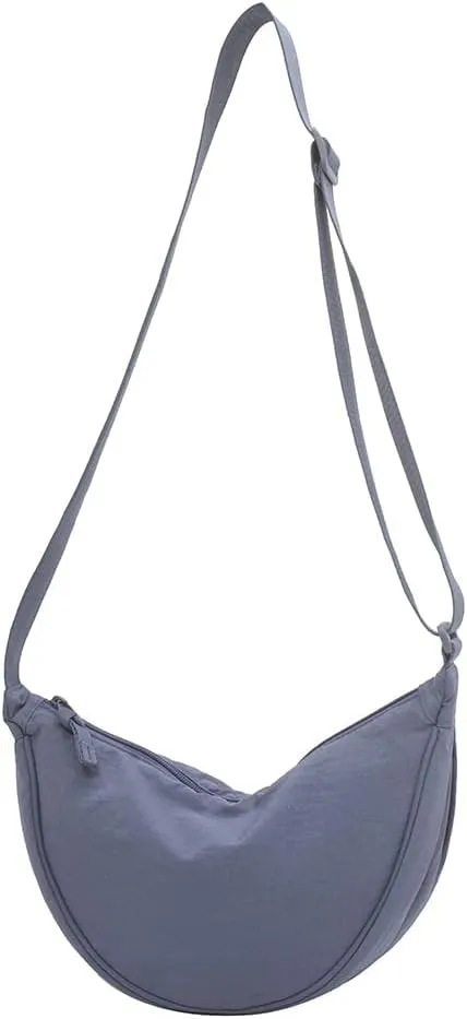 Crescent Women's Nylon Crossbody Hobo Sling Bag - Lightweight, Small Shoulder Purse
