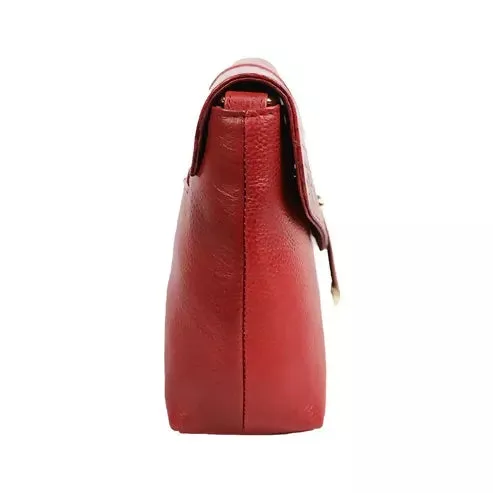 Croc-Texture PU Leather Sling Bag – Chic & Stylish Shoulder Bag (Reddish Brown)