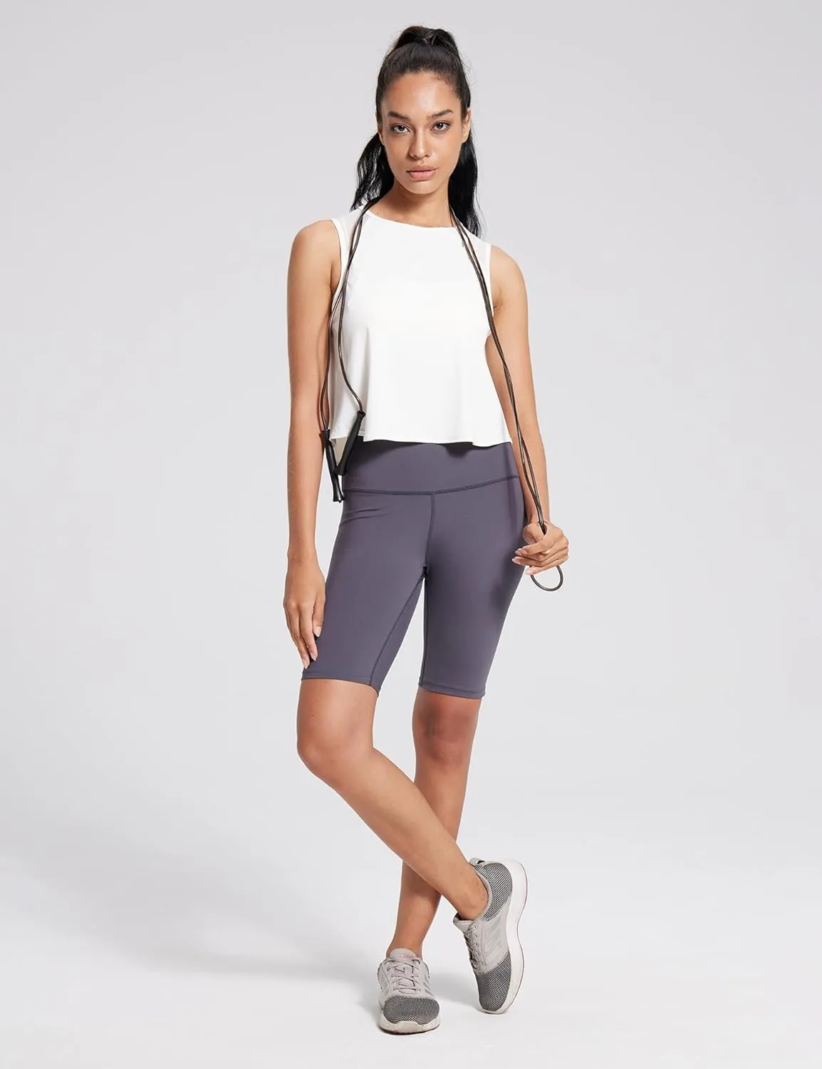 Crop Workout Tops for Women Tank Athletic Running Shirts Mesh Yoga Tops Gym Sleeveless Clothes