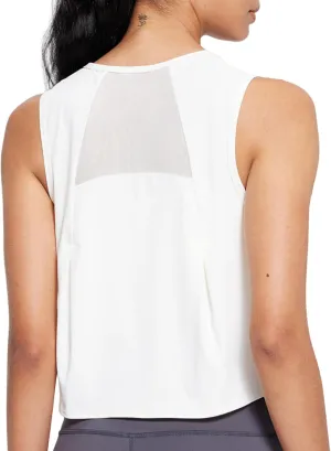Crop Workout Tops for Women Tank Athletic Running Shirts Mesh Yoga Tops Gym Sleeveless Clothes