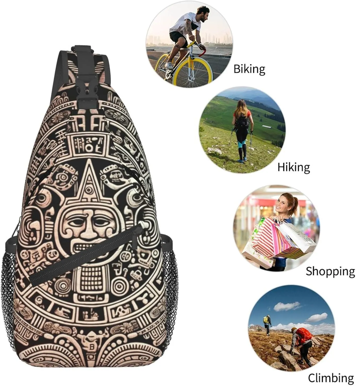 Cross Chest Bag Sling Backpack Cute Sea Animal Manatee Sling Bag Crossbody Shoulder Bag Travel Hiking Daypack