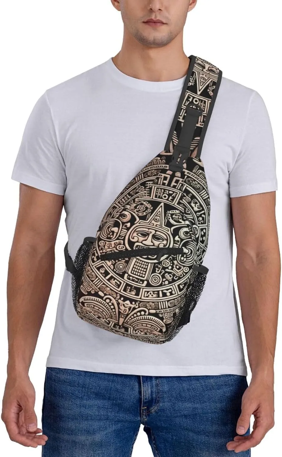 Cross Chest Bag Sling Backpack Cute Sea Animal Manatee Sling Bag Crossbody Shoulder Bag Travel Hiking Daypack
