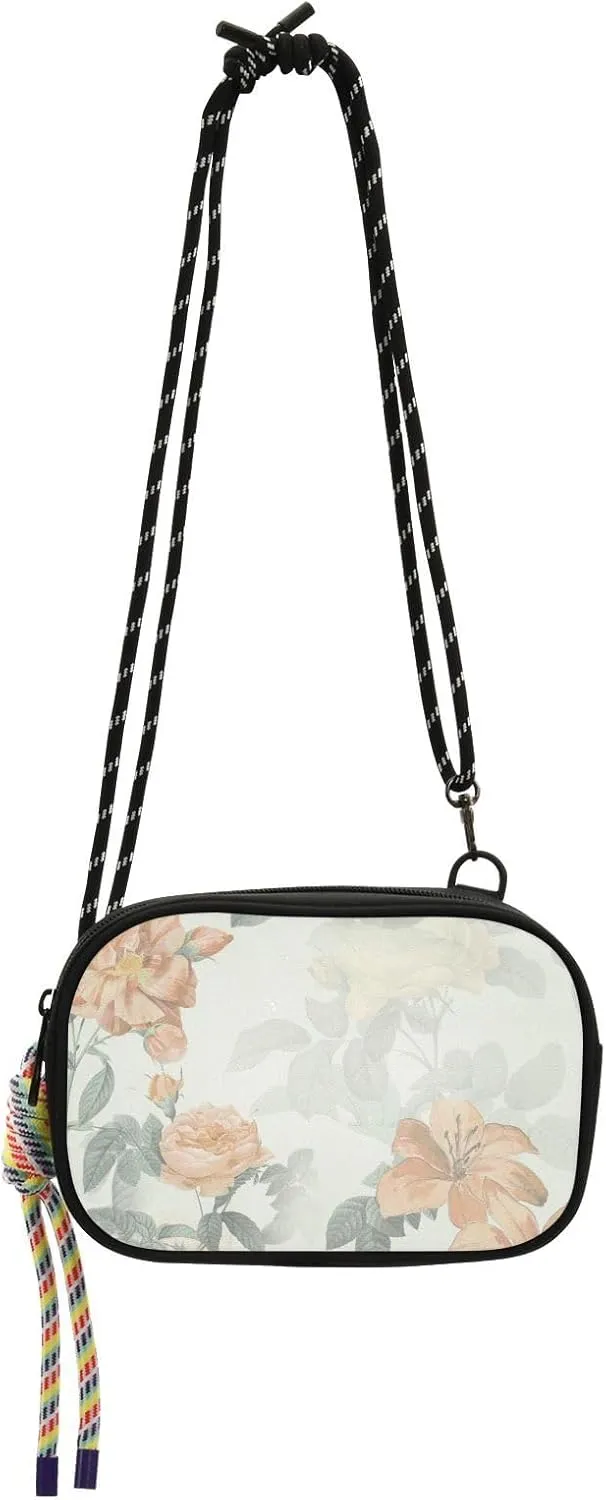 Crossbody Bag Beautiful Retro Botanical Flowers Cell Phone Purse Wallet with Credit Card Slots Multicolor Handbag with Adjustable Strap Fits Phone Keys And More