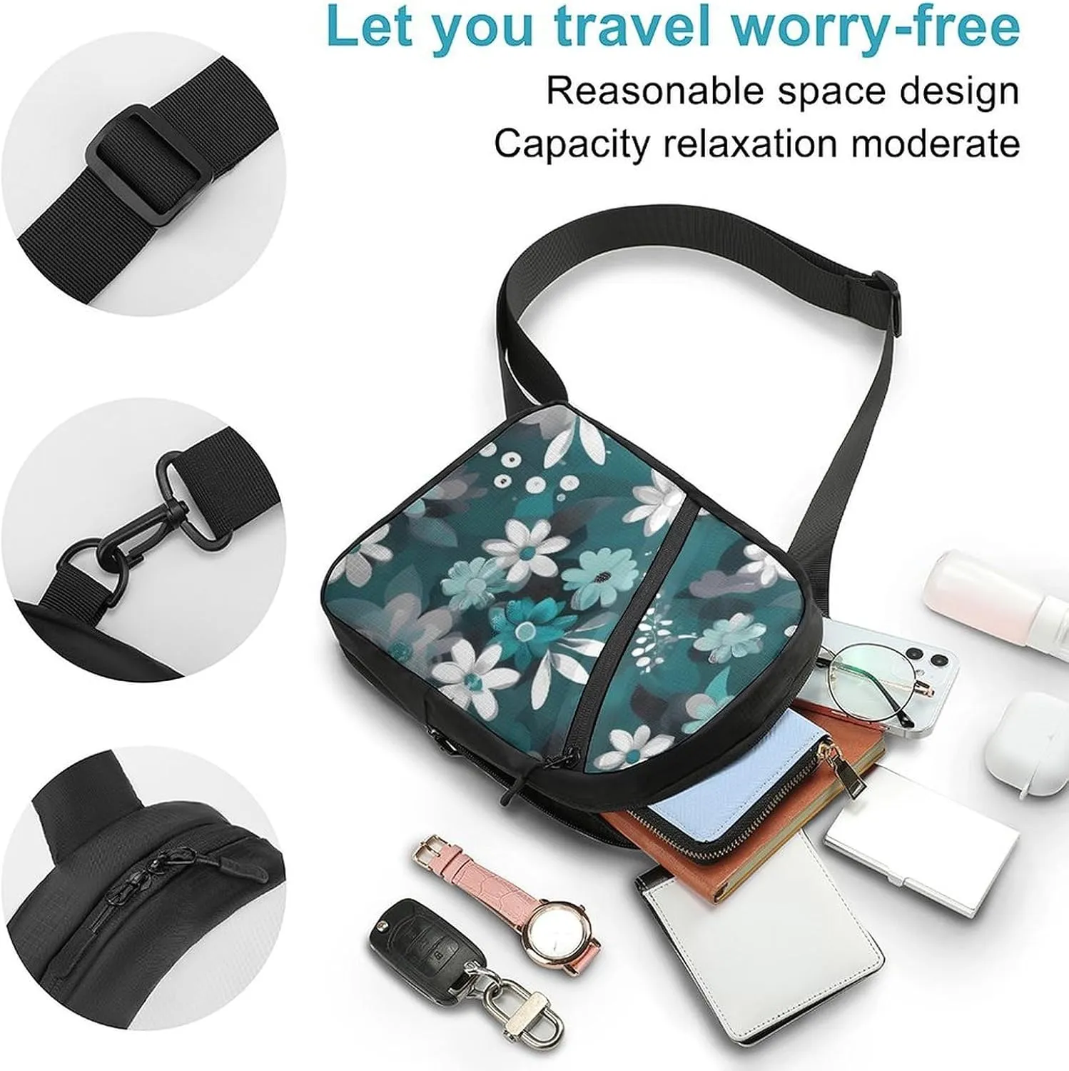 Crossbody Bag for Women Men Chest Bag Shih Tzu Dog Sling Bag Crossbody Shoulder Bag Sling Backpack