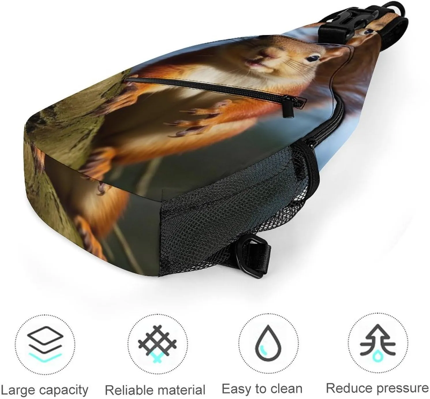 Crossbody Bag for Women Men Chest Bag The Silent Monkey Sling Bag Crossbody Shoulder Bag Sling Backpack