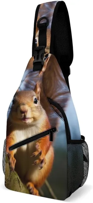 Crossbody Bag for Women Men Chest Bag The Silent Monkey Sling Bag Crossbody Shoulder Bag Sling Backpack