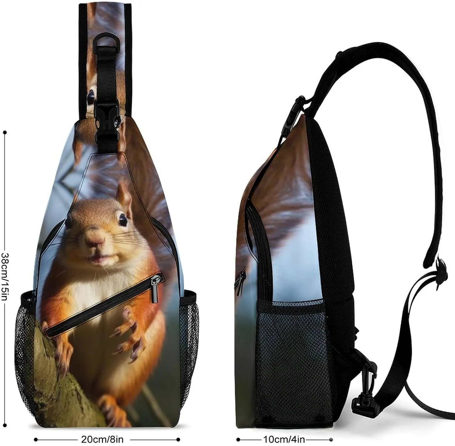 Crossbody Bag for Women Men Chest Bag The Silent Monkey Sling Bag Crossbody Shoulder Bag Sling Backpack