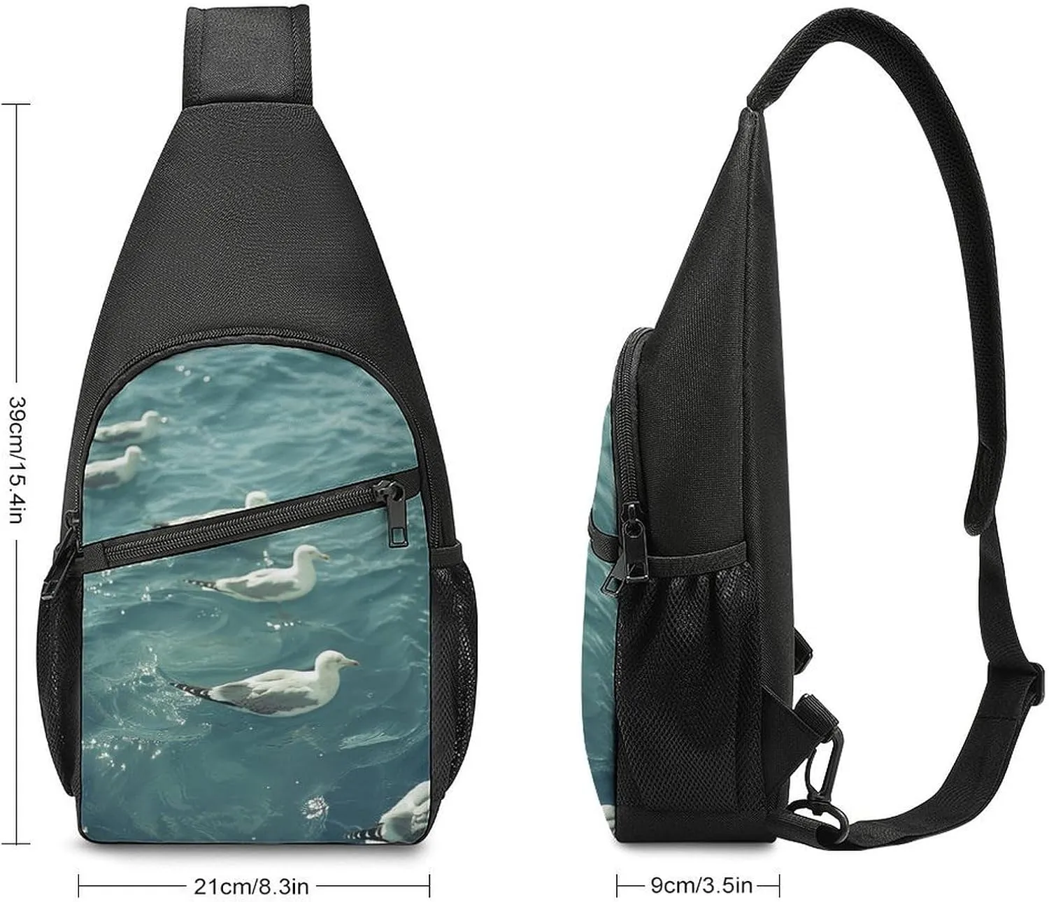Crossbody Bag for Women Men Sling Bag Floating in The Chest Bag Crossbody Adjustable Shoulder Bag