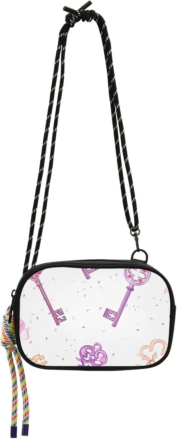 Crossbody Bag Medieval Keys Cell Phone Purse Wallet with Credit Card Slots Multicolor Handbag with Adjustable Strap Fits Phone Keys And More
