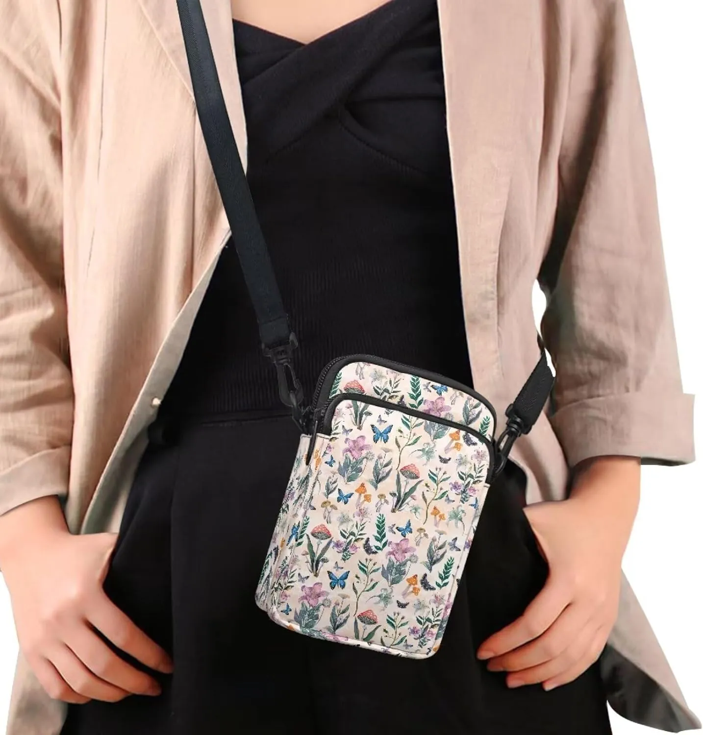 Crossbody Bag Portable Messenger Bags Satchel Bag for Purse Phone Wallet Key