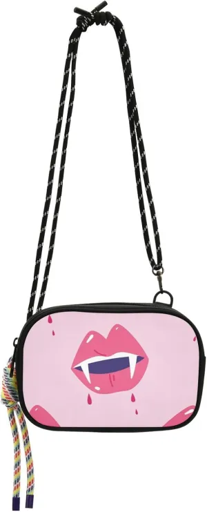 Crossbody Bag Vampire Mouth and Teeth Cell Phone Purse Wallet with Credit Card Slots Multicolor Handbag with Adjustable Strap Fits Phone Keys And More