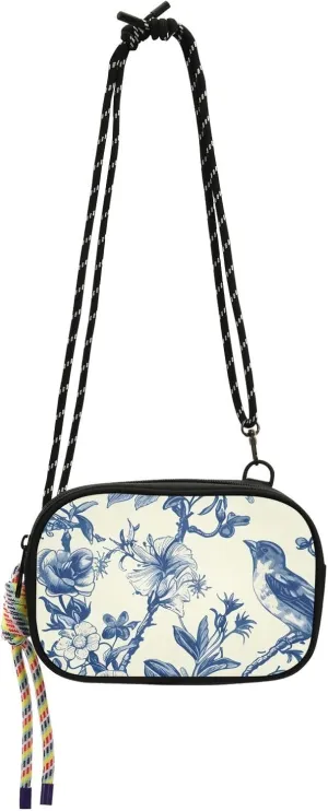 Crossbody Bag Vintage Floral Motifs Cell Phone Purse Wallet with Credit Card Slots Multicolor Handbag with Adjustable Strap Fits Phone Keys And More