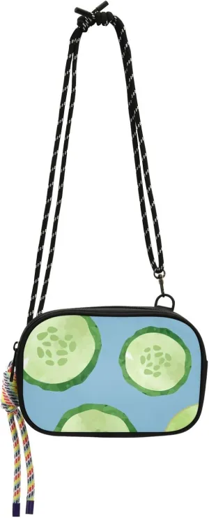 Crossbody Bag Watercolor Cucumber Slices Cell Phone Purse Wallet with Credit Card Slots Multicolor Handbag with Adjustable Strap Fits Phone Keys And More