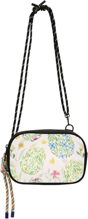 Crossbody Bag Watercolor Easter Eggs Spring Cell Phone Purse Wallet with Credit Card Slots Multicolor Handbag with Adjustable Strap Fits Phone Keys And More