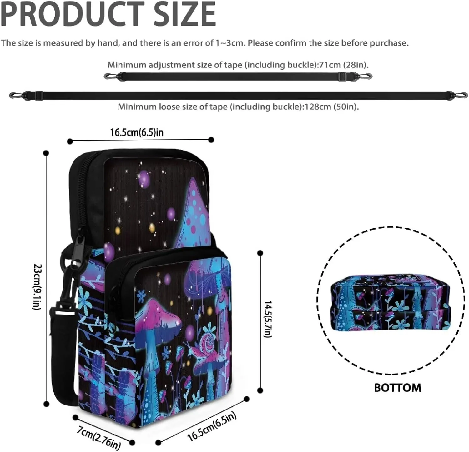 Crossbody Phone Bag Shoulder Arm Bag Cell Phone Purse Key Holder Credit Card Organiser Wallet