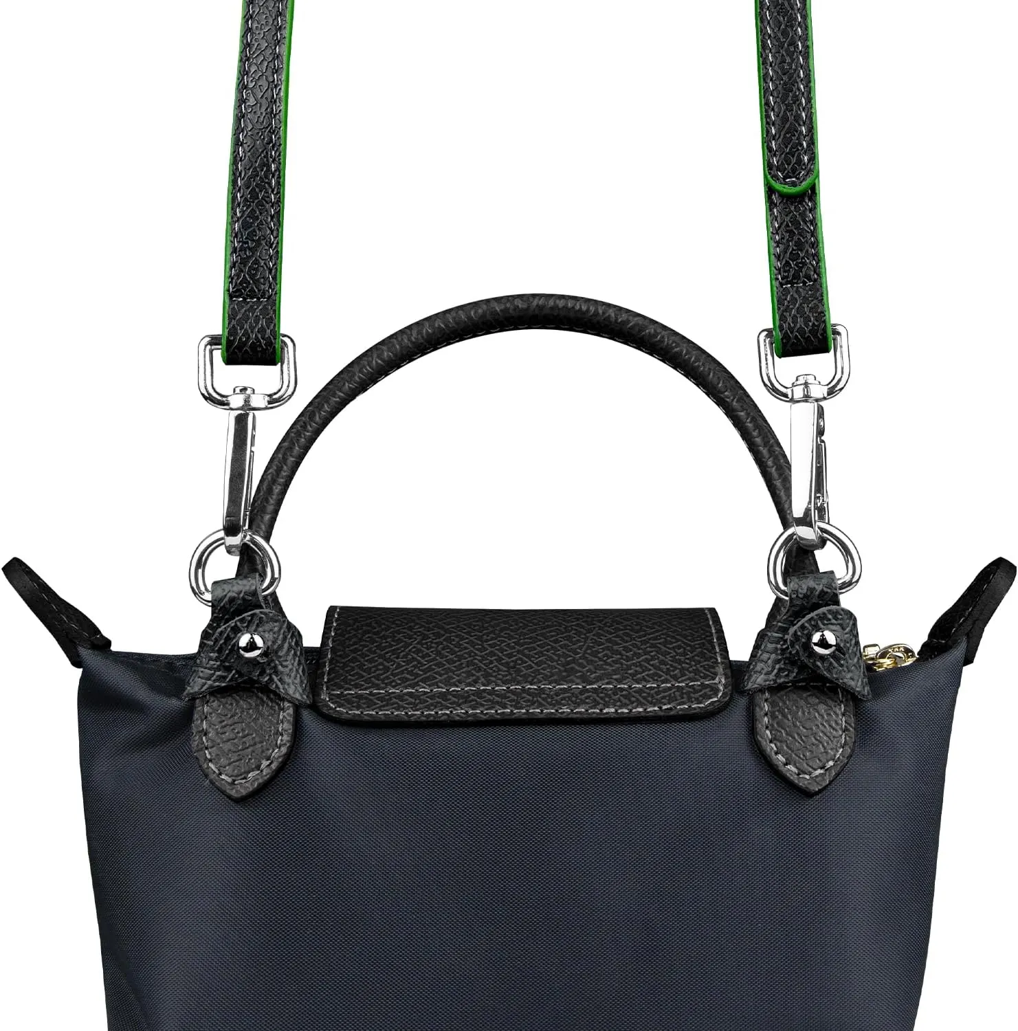 Crossbody Strap Replacement for Longchamp Pouch with Handle Mini Bag Adjustable Conversion Kit for Long Champ(Width:12mm,Color:GraphiteGrey)