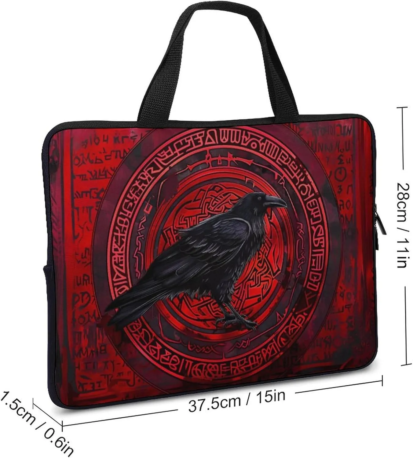 Crow Viking Laptop Bag Laptop Case Computer Messenger Bag with Adjustable Shoulder Strap