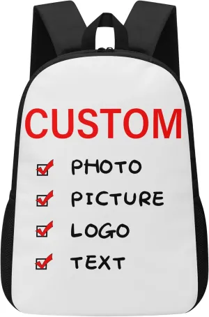 Custom Laptop Backpack Personalized Large Capacity Shoulder Add Your Own Name Picture or Photo for Travel Backpack
