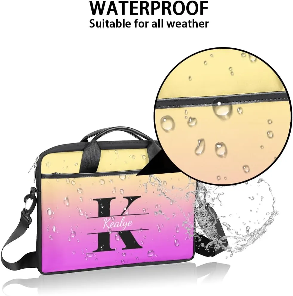 Custom Laptop Bag for Women Men Personalized Name 13 14 15.6 inch Laptop Messenger Shoulder Bags