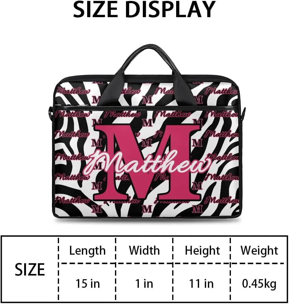 Custom Laptop Bag for Women Men Personalized Name 13 14 15.6 inch Laptop Messenger Shoulder Bags
