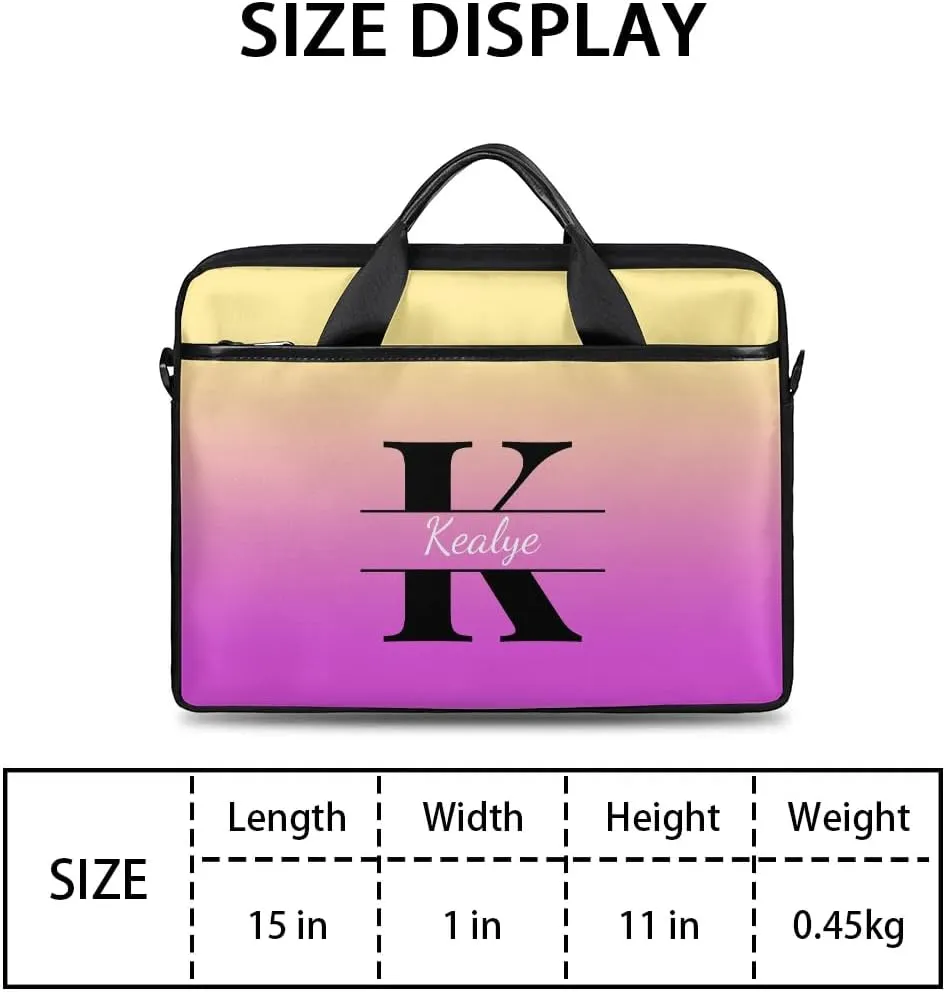 Custom Laptop Bag for Women Men Personalized Name 13 14 15.6 inch Laptop Messenger Shoulder Bags